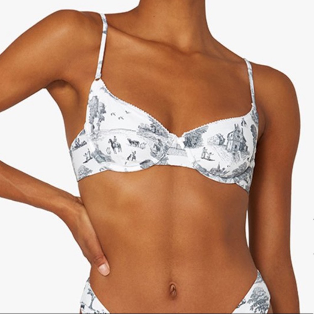 WeWoreWhat Vintage Bra top in color vintage toile